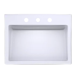 TOTO Kiwami Renesse Design I Rectangular Fireclay Vessel Bathroom Sink with CEFIONTECT for 8 Inch Faucets, Cotton White, Fired Clay, LT171.8G#01