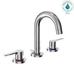 TOTO LB Series Two Handle Widespread 1.2 GPM Bathroom Sink Faucet with Drain Assembly, Polished Chrome, Brass, TLS01201U#CP
