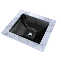 TOTO Legato Rectangular Undermount Bathroom Sink, Vitreous China, Ebony, LT624#51