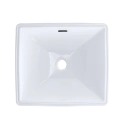 TOTO Legato Rectangular Undermount Bathroom Sink with CEFIONTECT, Cotton White, Vitreous China, LT624G#01