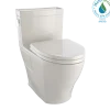 TOTO Legato WASHLET+ One-Piece Elongated 1.28 GPF Universal Height Skirted Toilet with CEFIONTECT, Bone, Vitreous China, MS624124CEFG#03