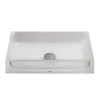 TOTO Luminist Rectangular Vessel Bathroom Sink, Frosted White, Epoxy Resin, LLT151#61