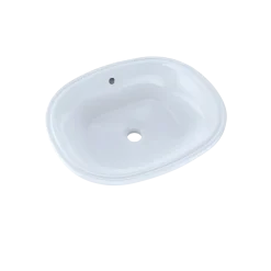 TOTO Maris 17-5/8" x 14-9/16" Oval Undermount Bathroom Sink with CEFIONTECT, Cotton White, Vitreous China, LT483G#01