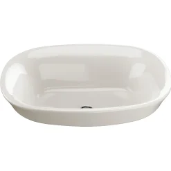 TOTO Maris Oval Semi-Recessed Vessel Bathroom Sink with CEFIONTECT, Colonial White, Vitreous China, LT480G#11