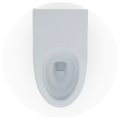 Toto NEOREST Dual Flush 1.0 or 0.8 GPF Elongated Toilet Bowl for AS, Cotton White, Vitreous China, CT8551CUMFG#01