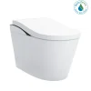 TOTO NEOREST LS Dual Flush 1.0 or 0.8 GF Integrated Bidet Toilet, Cotton White with Black Trim, Vitreous China and Plastic, MS8732CUMFG#01B