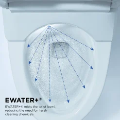 TOTO NEOREST LS Dual Flush 1.0 or 0.8 GF Integrated Bidet Toilet, Cotton White with Black Trim, Vitreous China and Plastic, MS8732CUMFG#01B