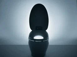 TOTO NEOREST NX2 Dual Flush 1.0 or 0.8 GPF Toilet with Integrated Bidet Seat and EWATER+ and ACTILIGHT, Cotton White, Vitreous China, MS903CUMFX#01