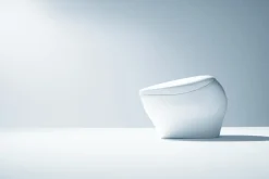 TOTO NEOREST NX2 Dual Flush 1.0 or 0.8 GPF Toilet with Integrated Bidet Seat and EWATER+ and ACTILIGHT, Cotton White, Vitreous China, MS903CUMFX#01