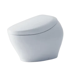 TOTO NEOREST NX2 Dual Flush 1.0 or 0.8 GPF Toilet with Integrated Bidet Seat and EWATER+ and ACTILIGHT, Cotton White, Vitreous China, MS903CUMFX#01