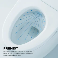 TOTO NEOREST NX1 Dual Flush 1.0 or 0.8 GPF Toilet with Integrated Bidet Seat, EWATER+, Cotton White, Vitreous China|Plastic, MS902CUMFG#01
