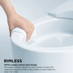 TOTO NEOREST NX1 Dual Flush 1.0 or 0.8 GPF Toilet with Integrated Bidet Seat, EWATER+, Cotton White, Vitreous China|Plastic, MS902CUMFG#01