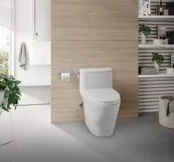 TOTO Nexus 1G One-Piece Elongated 1.0 GPF Universal Height Toilet with CEFIONTECT and SS124 SoftClose Seat, WASHLET+ Ready, Sedona Beige, Vitreous China, MS642124CUFG#12