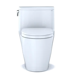 TOTO Nexus 1G One-Piece Elongated 1.0 GPF Universal Height Toilet with CEFIONTECT and SS124 SoftClose Seat, WASHLET+ Ready, Cotton White, Vitreous China, MS642124CUFG#01