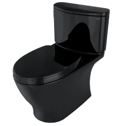 TOTO Nexus 1G Two-Piece Elongated 1.0 GPF Universal Height Toilet with SS124 SoftClose Seat, WASHLET+ Ready, Ebony, Vitreous China, MS442124CUF#51