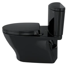 TOTO Nexus 1G Two-Piece Elongated 1.0 GPF Universal Height Toilet with SS124 SoftClose Seat, WASHLET+ Ready, Ebony, Vitreous China, MS442124CUF#51