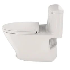 TOTO Nexus One-Piece Elongated 1.28 GPF Universal Height Toilet with CEFIONTECT and SS124 SoftClose Seat, WASHLET+ Ready, Colonial White, Vitreous China, MS642124CEFG#11
