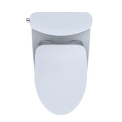 TOTO Nexus Two-Piece Elongated 1.28 GPF Universal Height Toilet with CEFIONTECT and SS234 SoftClose Seat, WASHLET+ Ready, Cotton White, Vitreous China, MS442234CEFG#01