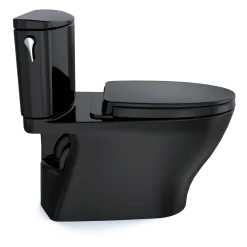 TOTO Nexus Two-Piece Elongated 1.28 GPF Universal Height Toilet with SS124 SoftClose Seat, WASHLET+ Ready, Ebony, Vitreous China, MS442124CEF#51