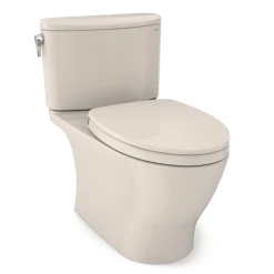 TOTO Nexus Two-Piece Elongated 1.28 GPF Universal Height Toilet with CEFIONTECT and SS124 SoftClose Seat, WASHLET+ Ready, Sedona Beige, Vitreous China, MS442124CEFG#12
