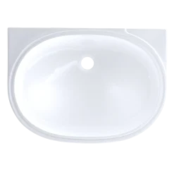 TOTO Oval 19-11/16" x 13-3/4" Undermount Bathroom Sink with CEFIONTECT, Cotton White, Vitreous China, LT546G#01