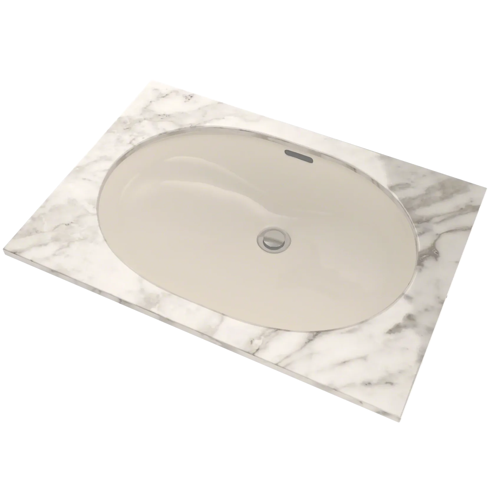 TOTO Oval 19-11/16" x 13-3/4" Undermount Bathroom Sink with CEFIONTECT, Sedona Beige, Vitreous China, LT546G#12