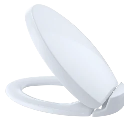 TOTO Oval SoftClose Non Slamming, Slow Close Elongated Toilet Seat and Lid, Cotton White, Plastic, SS204#01