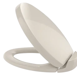 TOTO Oval SoftClose Non Slamming, Slow Close Elongated Toilet Seat and Lid, Bone, Plastic, SS204#03