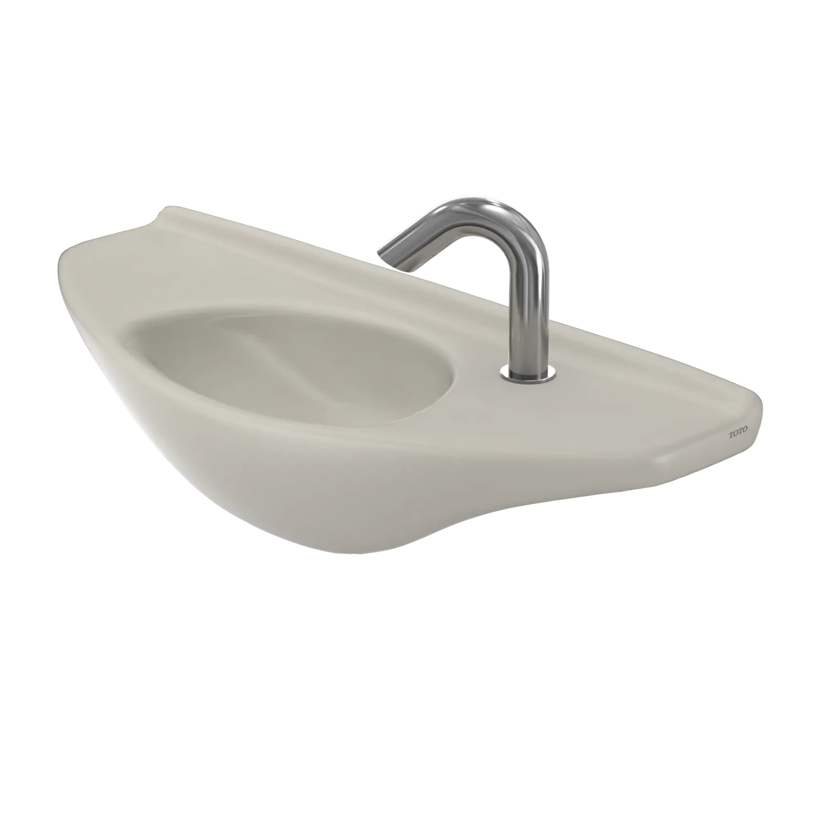 TOTO Oval Wall-Mount Bathroom Sink with CEFIONTECT, Sedona Beige, Vitreous China, LT650G#12