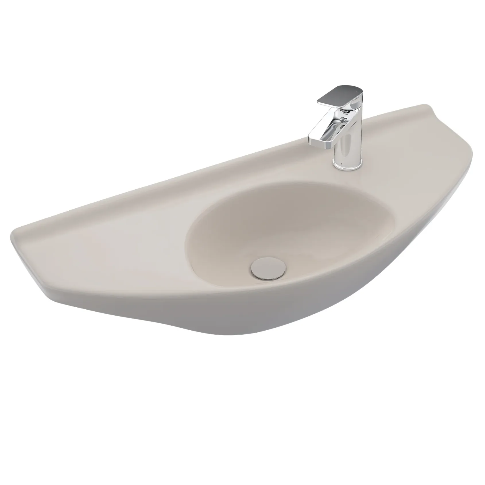 TOTO Oval Wall-Mount Bathroom Sink with CEFIONTECT, Sedona Beige, Vitreous China, LT650G#12