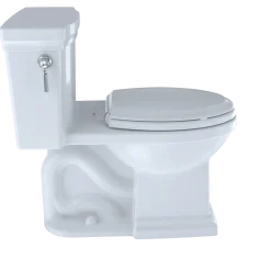 TOTO Promenade II 1G One-Piece Elongated 1.0 GPF Universal Height Toilet with CEFIONTECT, Cotton White, Vitreous China, MS814224CUFG#01