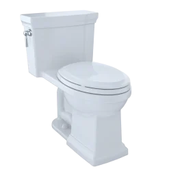 TOTO Promenade II 1G One-Piece Elongated 1.0 GPF Universal Height Toilet with CEFIONTECT, Cotton White, Vitreous China, MS814224CUFG#01