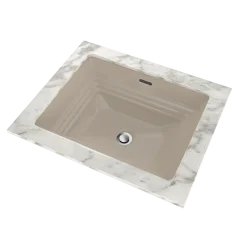 TOTO Promenade Rectangular Undermount Bathroom Sink, Bone, Vitreous China, LT533#03