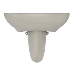 TOTO Prominence Oval Wall-Mount Bathroom Sink with CeFiONtect and Shroud for Single Hole Faucets, Bone, Vitreous China, LHT242G#03