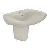 TOTO Prominence Oval Wall-Mount Bathroom Sink with CeFiONtect and Shroud for Single Hole Faucets, Sedona Beige, Vitreous China, LHT242G#12