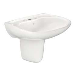 TOTO Prominence Oval Wall-Mount Bathroom Sink with CEFIONTECT and Shroud for 8 Inch Center Faucets, Colonial White, Vitreous China, LHT242.8G#11