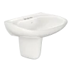 TOTO Prominence Oval Wall-Mount Bathroom Sink with CEFIONTECT and Shroud for 4 Inch Center Faucets, Colonial White, Vitreous China, LHT242.4G#11
