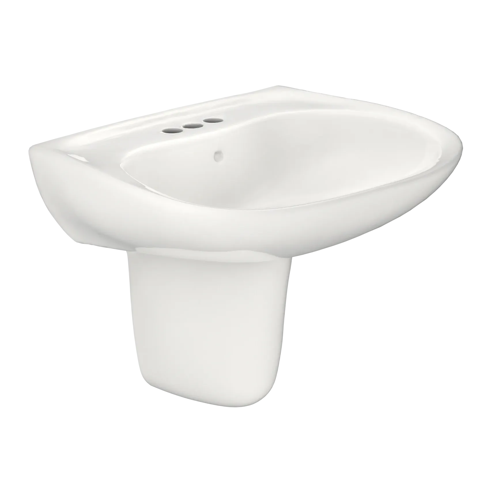 TOTO Prominence Oval Wall-Mount Bathroom Sink with CEFIONTECT and Shroud for 4 Inch Center Faucets, Colonial White, Vitreous China, LHT242.4G#11