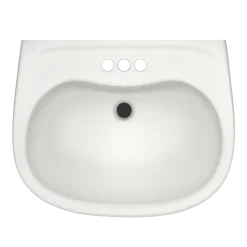 TOTO Prominence Oval Wall-Mount Bathroom Sink with CEFIONTECT and Shroud for 4 Inch Center Faucets, Colonial White, Vitreous China, LHT242.4G#11