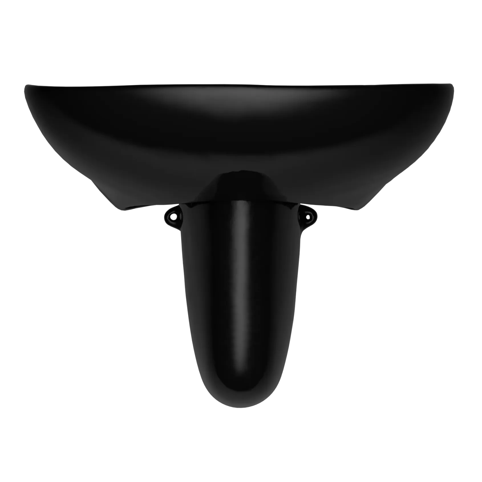TOTO Prominence Oval Wall-Mount Bathroom Sink and Shroud for Single Hole Faucets, Ebony, Vitreous China, LHT242#51