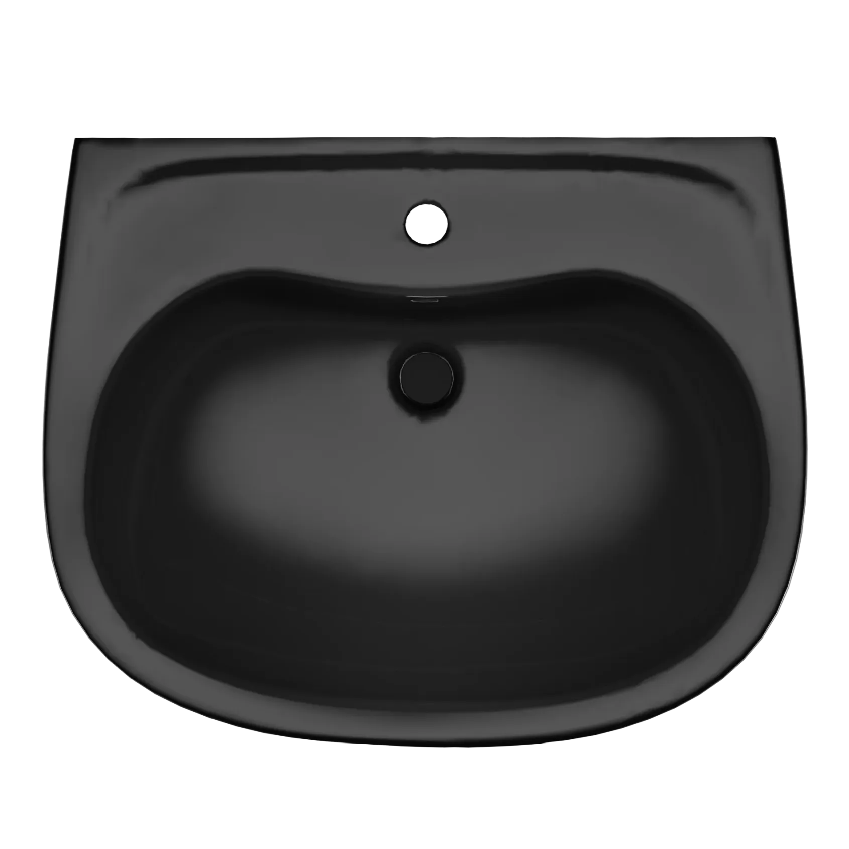 TOTO Prominence Oval Wall-Mount Bathroom Sink and Shroud for Single Hole Faucets, Ebony, Vitreous China, LHT242#51