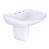 TOTO Prominence Oval Wall-Mount Bathroom Sink with CEFIONTECT and Shroud for 8 Inch Center Faucets, Cotton White, Vitreous China, LHT242.8G#01
