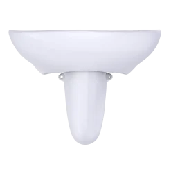 TOTO Prominence Oval Wall-Mount Bathroom Sink with CEFIONTECT and Shroud for 8 Inch Center Faucets, Cotton White, Vitreous China, LHT242.8G#01