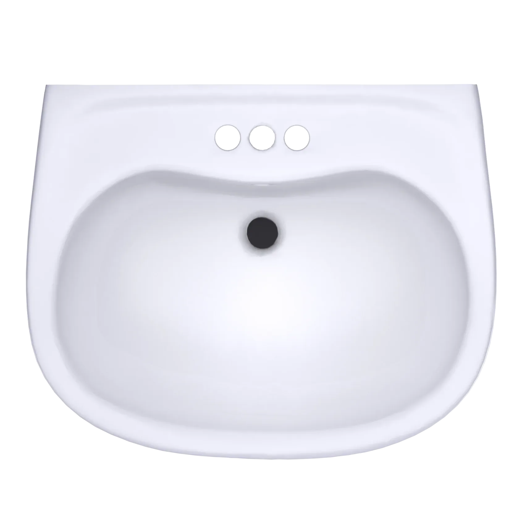 TOTO Prominence Oval Wall-Mount Bathroom Sink with CEFIONTECT and Shroud for 4 Inch Center Faucets, Cotton White, Vitreous China, LHT242.4G#01