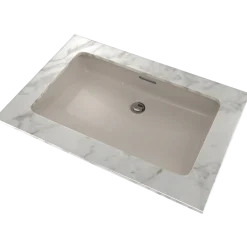 TOTO Rectangular Undermount Bathroom Sink with CEFIONTECT, Bone, Vitreous China, LT191G#03
