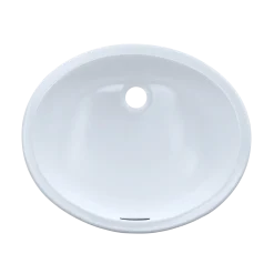 TOTO Rendezvous Oval Undermount Bathroom Sink with CEFIONTECT, Cotton White, Vitreous China, LT579G#01