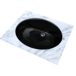TOTO Rendezvous Oval Undermount Bathroom Sink, Ebony, Vitreous China, LT579#51