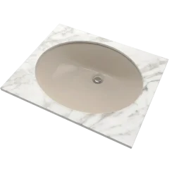TOTO Rendezvous Oval Undermount Bathroom Sink with CEFIONTECT, Bone, Vitreous China, LT579G#03
