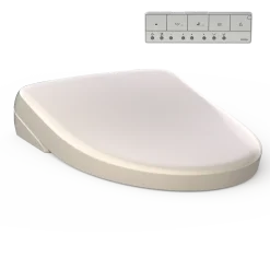 TOTO S7 WASHLET Electronic Bidet Toilet Seat with EWATER+ Bowl and Wand Cleaning, Contemporary Lid, Elongated, Sedona Beige, Plastic, SW4726#12