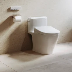 TOTO S7 WASHLET Electronic Bidet Toilet Seat with EWATER+ Bowl and Wand Cleaning, Contemporary Lid, Elongated, Sedona Beige, Plastic, SW4726#12
